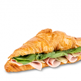 Plněn&yacute; croissant se &scaron;unkou a s&yacute;rem